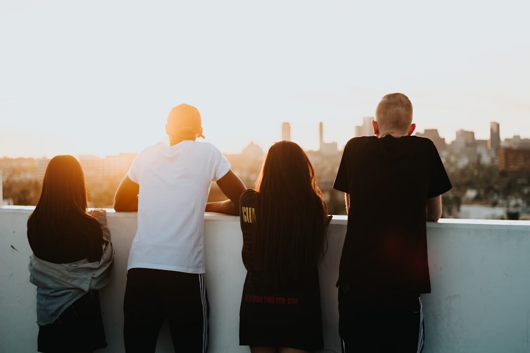 group of friends supporting each other