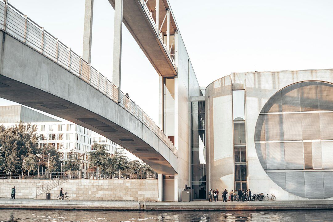 Facade of a modern research institute building in Berlin