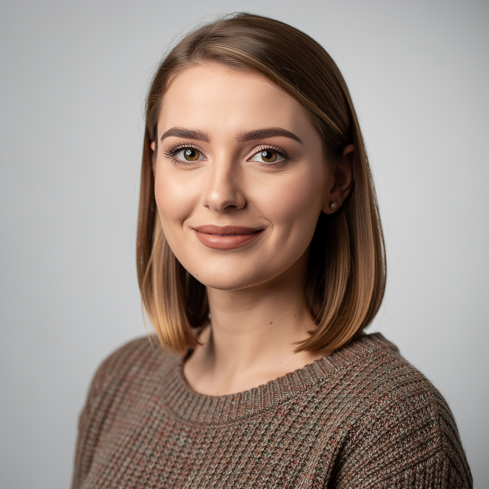 Portrait of a German woman data analyst in her late twenties