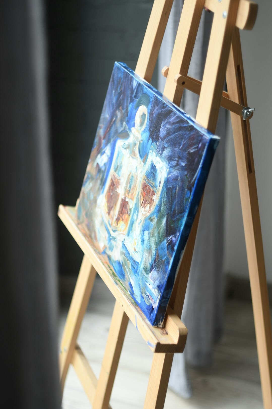 actor painting canvas