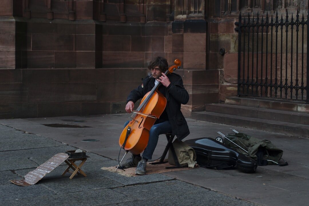 street musician performing